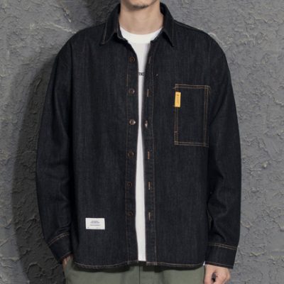 Áo khoác sơ mi denim nam giản dị của mỹ nam 2021 áo khoác dài tay xu hướng hàn quốc mùa xuân và thu