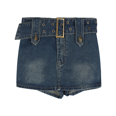 Váy denim retro, quần culottes kiểu hot girl Hong Kong, váy khoét hông cao và eo, váy mới mùa hè 2022