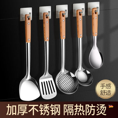 Nồi thép không gỉ xẻng thìa súp thìa gia dụng dày đồ dùng nhà bếp bộ không nóng thìa nấu ăn xẻng dụng cụ nhà bếp