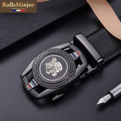 Rolls MG Tiger Năm Thắt lưng da Nam giới Lớp đầu tiên Khóa tự động Dây nịt thanh niên Thắt lưng Công sở Thường hợp thời trang Quần hợp thời trang