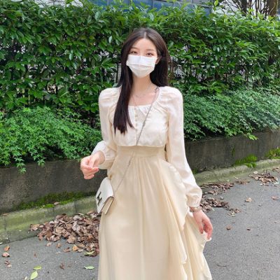 Trang phục phụ nữ mùa hè 2022 váy cao cấp kiểu Pháp mới