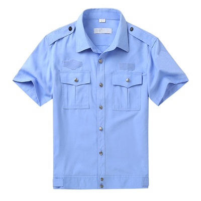Đồng phục công vụ mùa hè chính hãng áo sơ mi ngắn tay phù hợp với nam giới và phụ nữ áo khoác an ninh tài sản áo sơ mi nửa tay đồng phục làm việc