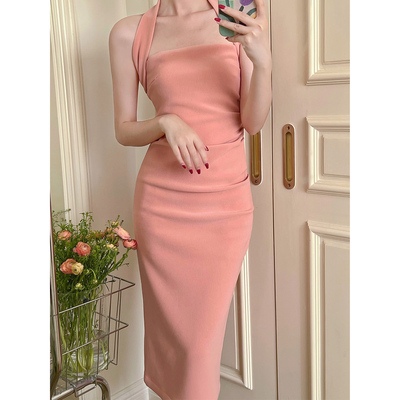 SYT là thuần túy và mong muốn của Pháp váy dây thích hợp cho phụ nữ mới mỏng vừa vặn và tính khí mỏng sling bag hip váy