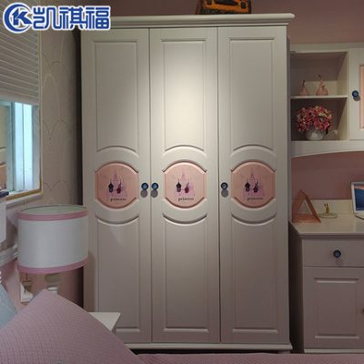 Tủ quần áo trẻ em bằng gỗ nguyên chất rắn chắc tủ quần áo trẻ em công chúa tủ đồ nội thất phòng ngủ hai cửa ba cửa tủ quần áo bốn cửa tủ quần áo lớn