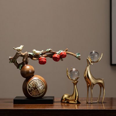 Bầu trang trí phòng khách Ruyi phong cách Trung Quốc mới lối vào nhà tủ rượu trang trí nhà mới quà tặng tân gia quà tặng tân gia