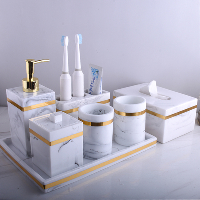 Khách sạn phòng tắm phong cách Châu Âu bộ đồ dùng vệ sinh phòng tắm trang trí phòng tắm chai nước rửa tay chai dầu thơm Bộ khay