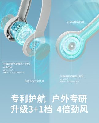 Một vài yếu tố treo cổ quạt nhỏ di động nhỏ usb có thể sạc lại câm lười treo cổ treo cổ tuabin không cánh điện lạnh điều hòa ngoài trời tai nghe cổ đeo quạt mùa hè làm mát tạo tác