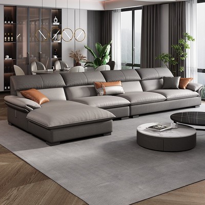 Công nghệ sofa vải hiện đại kích thước tối giản đồ nội thất phòng khách phong cách Bắc Âu Ý sofa vải cao su