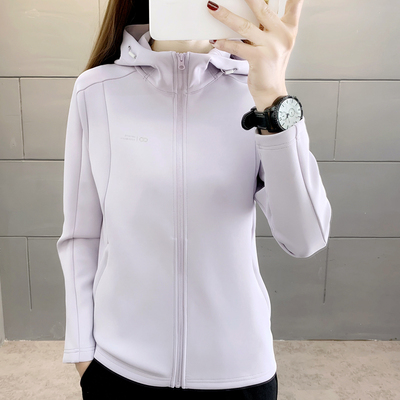 2022 mùa xuân và mùa thu mới áo khoác thể thao áo khoác nữ có mũ trùm đầu co giãn thoáng khí áo khoác gió giản dị áo khoác gió hàng đầu