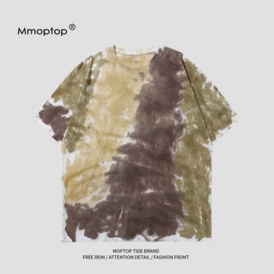 Mmoptop quốc triều phong cách mực in đầy đủ mùa hè mới cotton lỏng lẻo vài chiếc áo phông ngắn tay nam giản dị tất cả các trận đấu
