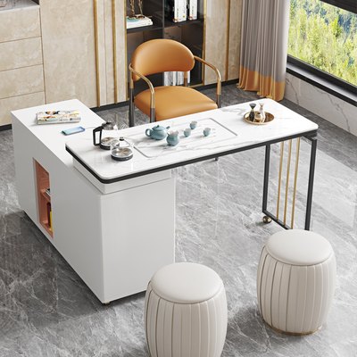 Bàn ghế sa lông di động kết hợp bàn trà gia dụng bàn trà nhỏ gọn nhẹ sang trọng hiện đại tối giản ban công nhỏ kung fu xe pha trà