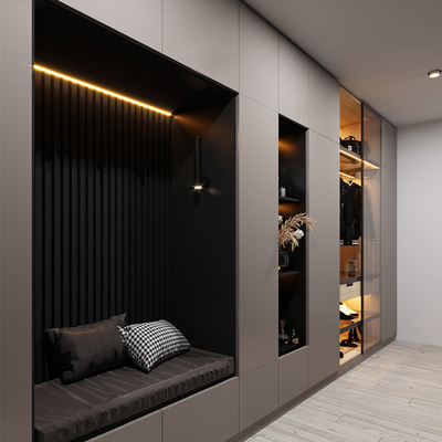Phòng ngủ tổng thể bảng Eige một cửa đến tủ quần áo hàng đầu tùy chỉnh áo choàng kính không cửa ngăn tùy chỉnh đồ nội thất toàn bộ ngôi nhà