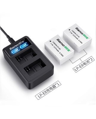 Pin Hulk LP-E8 cho máy ảnh Canon EOS 550D 600D 650D 700D SLR T2i T3i T5i Bộ sạc dự phòng lithium kỹ thuật số đa năng chính hãng không phải của Canon