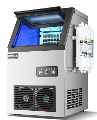 Máy làm đá viên thương mại KONKA Konka quán trà sữa 80KG lớn nhỏ Máy làm đá viên KTV hoàn toàn tự động