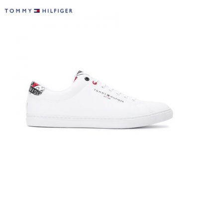 Tommy 22 mới dành cho nam giới mùa xuân và mùa hè in tương phản bắt mắt LOGO Giày thể thao ren lên giày nhỏ màu trắng 04097