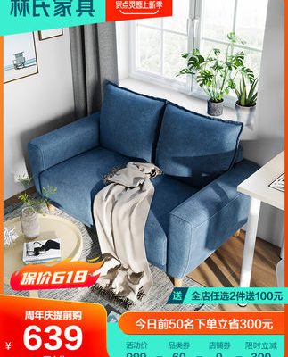 Căn hộ đơn giản của Lin Phòng khách Ghế sofa Giường đôi Căn hộ nhỏ Phòng ngủ Lười biếng Ghế sofa nhỏ Cho thuê đồ nội thất