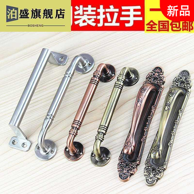 Tay nắm cửa phòng ngủ tay nắm inox hai cánh cửa gỗ gắn trên mặt thiết bị tay nắm chống trộm cửa sắt cửa nhôm hợp kim