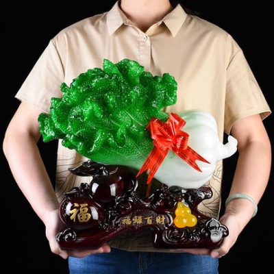 Baicai Ruyi ngọc bắp cải đồ trang trí nhà phòng khách hiên nhà tủ rượu trang trí cửa hàng khai trương tân gia quà tặng may mắn