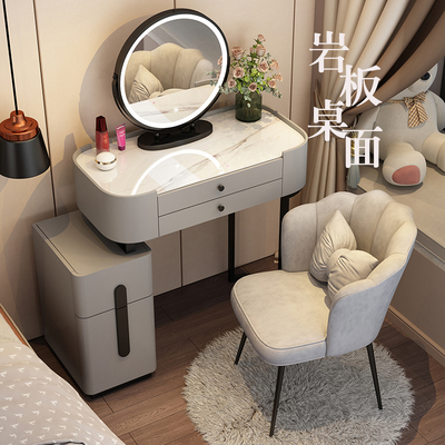 Bàn trang điểm phòng ngủ hiện đại tối giản căn hộ nhỏ bàn trang điểm ánh sáng sang trọng bàn trang điểm cao cấp bàn trang điểm cao cấp 2021 new