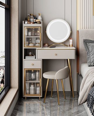 Căn hộ nhỏ gọn nhẹ bàn trang điểm sang trọng tủ đựng đồ tích hợp phòng ngủ lớn bàn trang điểm cao cấp bằng đá phiến 2022 new