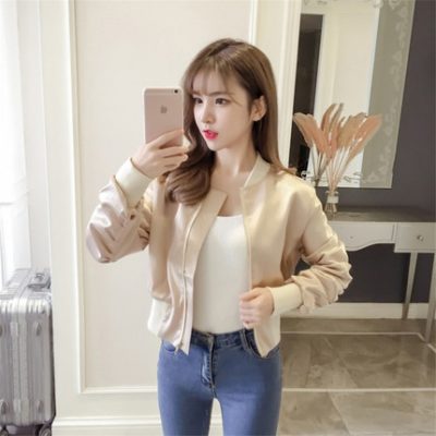 Đầu mùa xuân và mùa thu quần áo áo khoác nhỏ áo khoác ngắn của phụ nữ 2022 mới hàng đầu phiên bản Hàn Quốc đồng phục bóng chày phổ biến tất cả các trận đấu