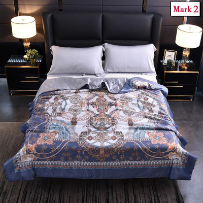 Quầy nhận hàng tồn kho Đặt hàng bộ chăn ga gối đệm cao cấp Phong cách Châu Âu cho giấc ngủ thoải mái Tencel Chăn mùa hè mát mẻ ZL