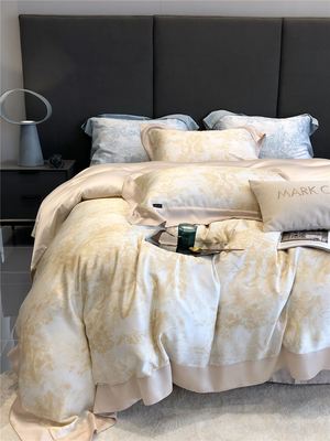 Purcell DI Olympic shading Bộ đồ giường in kỹ thuật số cao cấp Lenzing Lai hàng dệt gia dụng Tencel Xu hướng thời trang bốn mảnh