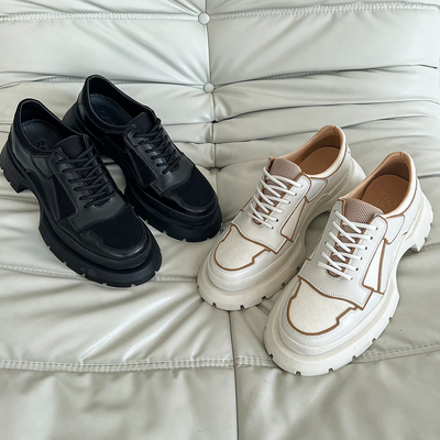 pop nam sản phẩm mới thiết kế thích hợp giày thường đế dày của nam phiên bản Hàn Quốc của xu hướng da khâu mũi giày cao gót thấp