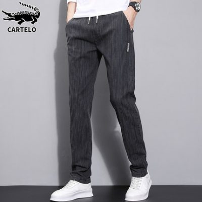 Quần Âu cá sấu của nam giới Mùa hè mỏng Phần mỏng thẳng xu hướng Hàn Quốc 2022 Quần dài ống rộng mới Quần nam