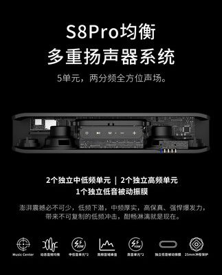 BOGASING S8 Pro loa bluetooth hai đường tiếng chất lượng cao âm thanh vòm HiFi đẳng cấp 4 loa mới máy tính cao cấp âm lượng cao siêu trầm âm thanh nhỏ không dây chuyên nghiệp