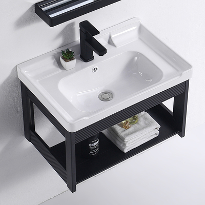 Chậu rửa nhỏ treo tường phòng tắm chung cư nhỏ chậu rửa kết hợp ban công chậu rửa tích hợp gốm sứ