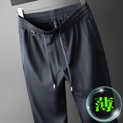 Dâu tằm nam quần nam mùa hè mỏng quần thể thao nam thẳng lỏng quần lụa băng nam quần âu Tencel kích thước lớn