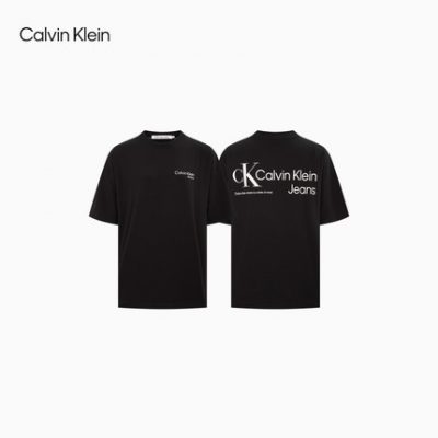 CK Jeans22 mùa xuân mới thời trang nữ cổ tròn bắt mắt in chữ T-shirt ngắn tay J218904