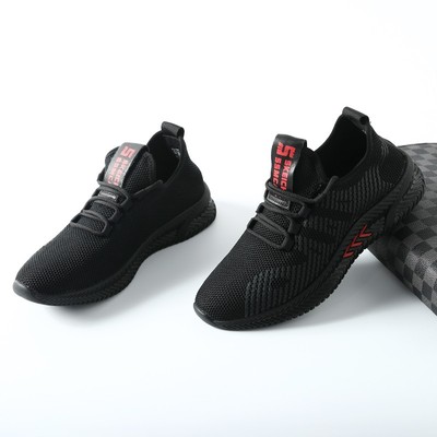 Haie tủ quần áo nam giới cán mỏng trang trí giày dệt bay mỏng mùa hè đi lại một bàn đạp bình thường không trơn trượt giày thể thao chống mài mòn