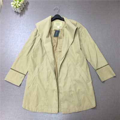 Tập tin đính kèm WH series WHJJ62483U Phiên bản Hàn Quốc áo khoác nữ màu sắc rời giản dị áo khoác gió mùa xuân và mùa hè