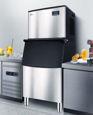 Máy làm đá Wellcome quán trà sữa lớn 300 kg Máy làm đá viên tự động công suất lớn 250 lb