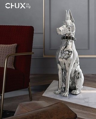 Ánh sáng hiện đại sang trọng mạ điện chó phụ kiện nhà cao cấp hiên tủ tivi cạnh phòng khách trang trí cao cấp đồ trang trí sàn nhà