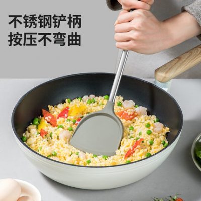 Nồi chống dính Cooking Emperor thìa silicone bảo vệ thìa rán thìa nấu ăn thìa nấu ăn đồ dùng nhà bếp bộ thìa silicone bằng thép không gỉ