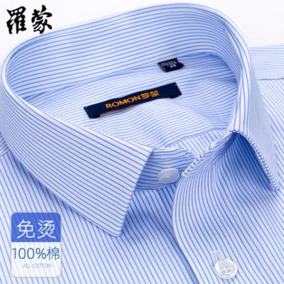 Romon cotton phi sắt áo sơ mi nam ngắn tay 2022 mùa hè sọc kinh doanh chính thức giản dị áo sơ mi nửa tay cotton