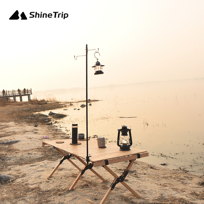 Đèn chiếu sáng ngoài trời chân đế cắm trại vật tư cắm trại gấp di động cố định đèn treo giá đỡ câu cá đêm chợ đêm Cột đèn hợp kim nhôm