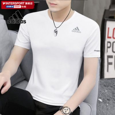 Áo thun thể thao Adidas nam ngắn tay lụa băng mùa hè áo thun thoáng khí chạy quần áo mỏng nhanh khô quần áo nam