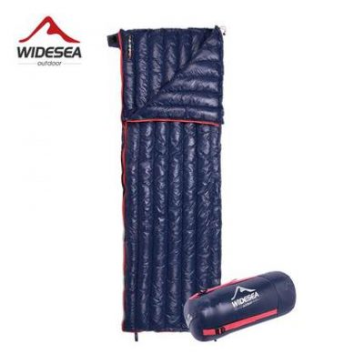 Widesea Camping Down Túi ngủ 90% Vịt trắng Down Camping Bộ đồ giường Loại phong bì Túi ngủ nhẹ có thể nén