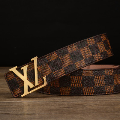 Unisex Thanh niên Đơn giản Thời trang Kẻ sọc Thời trang Đa năng Thắt lưng Kinh doanh Thắt lưng da trơn Thắt lưng chữ nổi