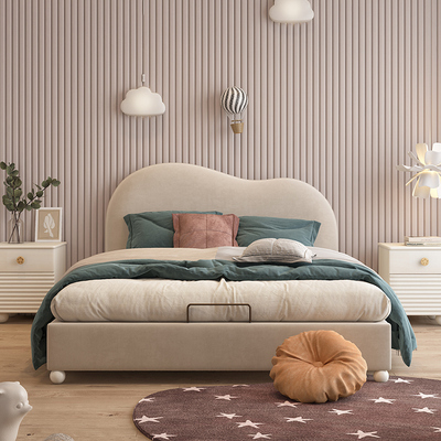 Trẻ em giường công chúa phòng ngủ bé gái giường nhỏ giường đơn hiện đại tối giản phòng trẻ em kết hợp đồ nội thất kết hợp giường đám mây