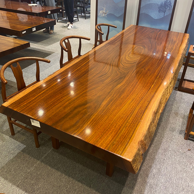 Bahua gỗ rắn bảng lớn đăng nhập bàn trà bàn trà bàn ăn bàn ăn óc chó Okan toàn bộ bàn giải phóng mặt bằng 2 mét