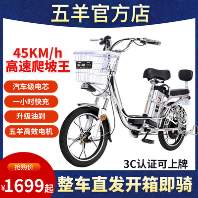 Wuyang tiêu chuẩn quốc gia mới xe điện du lịch nhà pin xe phụ nữ nhỏ phụ huynh-con hỗ trợ xe đạp pin lithium