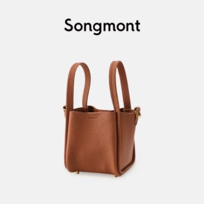 songmont giỏ rau nhỏ loạt nhà thiết kế lớp trên cùng túi xô xách tay bằng da