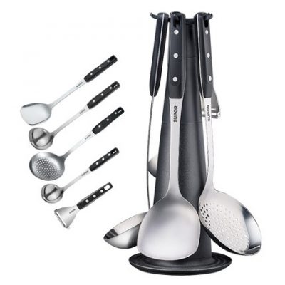 Bộ thìa xẻng inox Supor trọn bộ dụng cụ nhà bếp Giá thìa xẻng thìa lớn chống bỏng