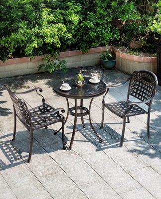 Ban công bàn ghế kết hợp sân thượng sân vườn giải trí nội thất đơn giản phong cách Châu Âu bộ ngoài trời sân ngoài trời nhôm đúc bàn ghế nhỏ