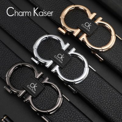 Thắt lưng CK nhỏ thắt lưng nam da hợp thời trang khóa tự động thắt lưng trẻ trung nam quần tất phù hợp thắt lưng nam sinh viên thắt lưng